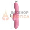 Vibrador estimulador de punto g con masajeador de clitoris rotativo